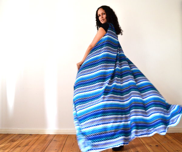 DIY Maxikleid Sommerkleid Strandkleid langes Kleid selbst machen einfach und schnell ohne Nähen 3