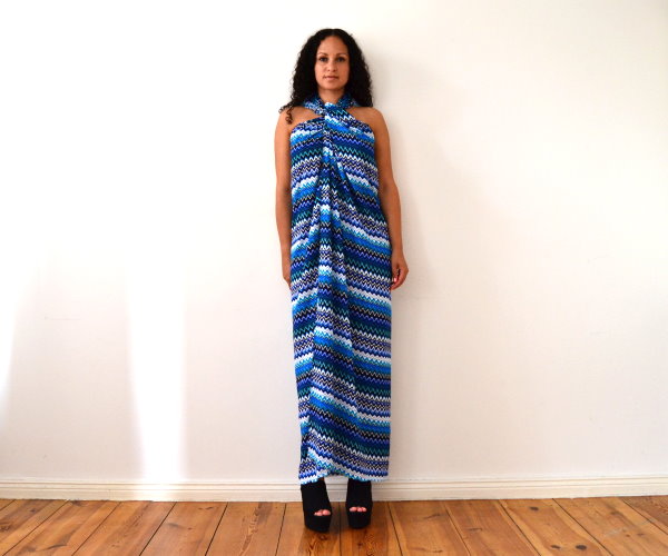 DIY Maxikleid Sommerkleid Strandkleid langes Kleid selbst machen einfach und schnell ohne Nähen 4