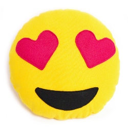 Emoji Kissen Herzaugen nähen Vorlage Schnittmuster kostenlos Freebie Download runterladen Smiley selbst selber machen 1