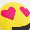 Emoji Kissen Herzaugen nähen Vorlage Schnittmuster kostenlos Freebie Download runterladen Smiley selbst selber machen