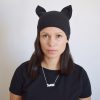 Katzenmütze nähen Schnittmuster Mütze mit Katzenohren Kawaii Pussyhat Jerseymütze für Frauen