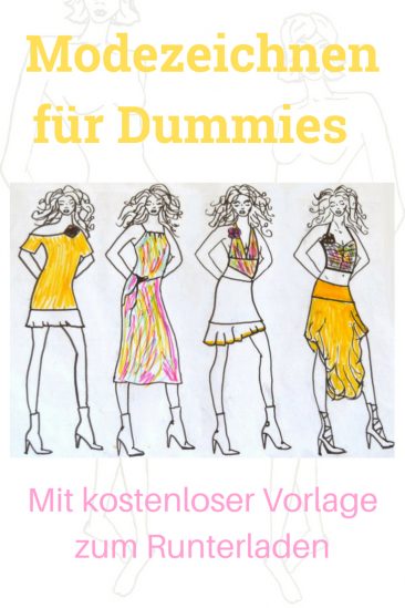 Modezeichnen für dummies einfach Vorlage Download runterladen gratis kostenlos einfach Anleitung