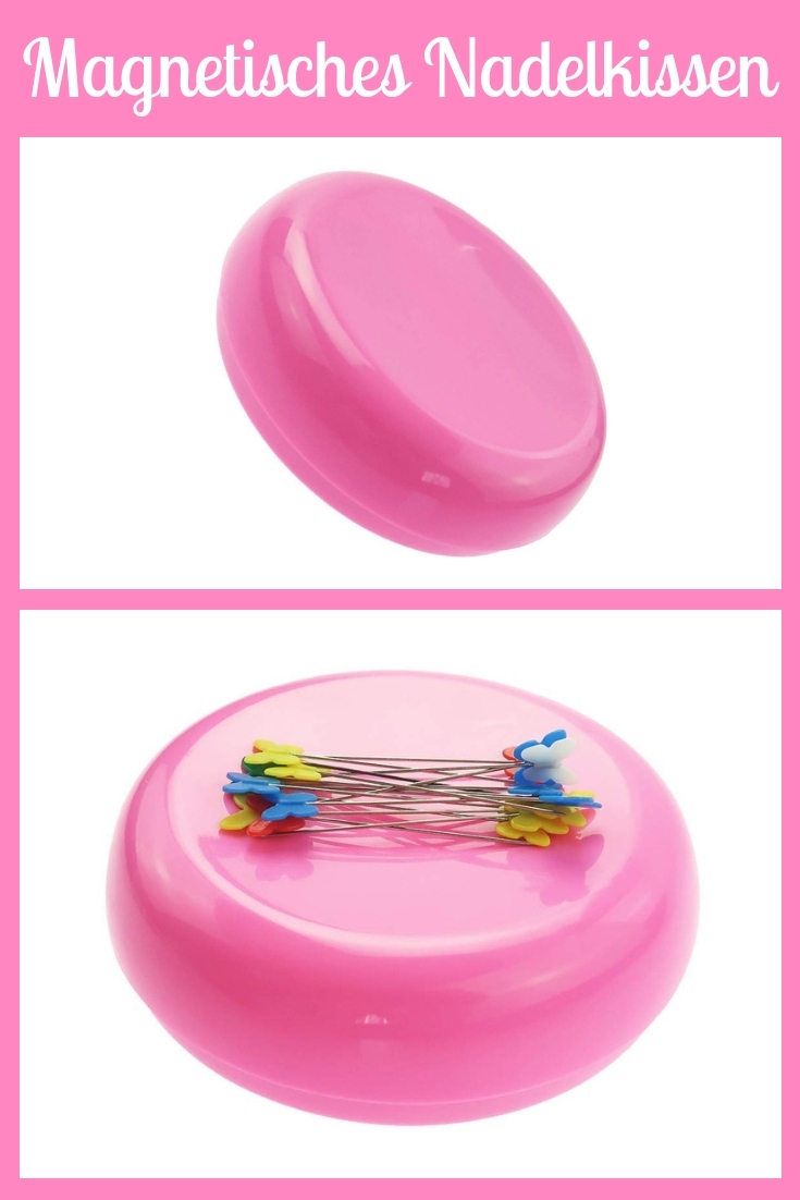 Magnetisches Nadelkissen rund magnet Stecknadeln rosa pink groß Nähhelfer Nähwerkzeug Geschenkidee Nähgeschenk Geschenk für Schneider nähen Nähanfänger Werkzeug Nähzimmer Nähgedgets Nähprodukte