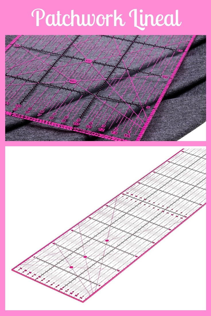 Patchwork Lineal 60x15 rosa pink groß Nähhelfer Nähwerkzeug Geschenkidee Nähgeschenk Geschenk für Schneider nähen Nähanfänger Werkzeug Nähzimmer Nähgedgets Nähprodukte