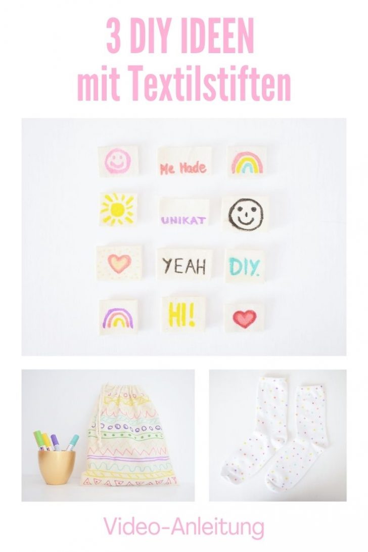 Kann Man Mit Edding Auf Stoff Schreiben 3 DIY Ideen mit Textilstiften - DIY MODE